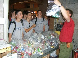 food pickup at base camp